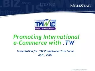 Promoting International e-Commerce with .TW