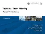 Technical Team Meeting for Water and Sanitation: Orientation Agenda (June 11, 2010) - slide 1