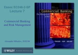 Essex EC248-2-SP Lecture 7