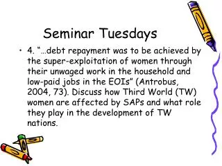 Seminar Tuesdays