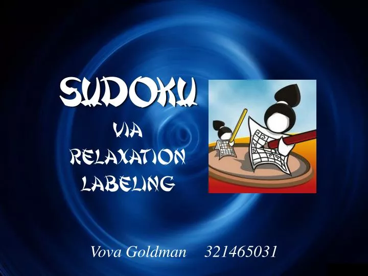 sudoku via relaxation labeling