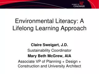 Environmental Literacy: A Lifelong Learning Approach