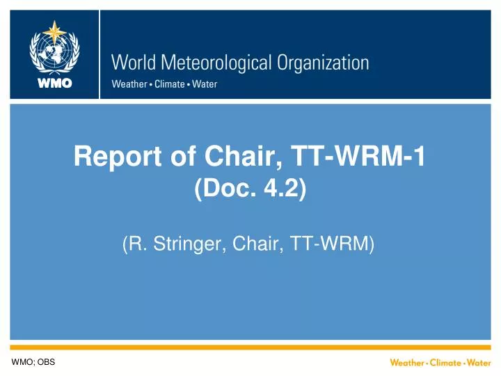 report of chair tt wrm 1 doc 4 2