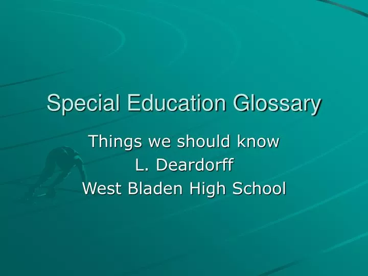 special education glossary