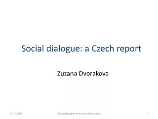 social dialogue a czech report
