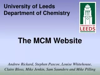 University of Leeds Department of Chemistry