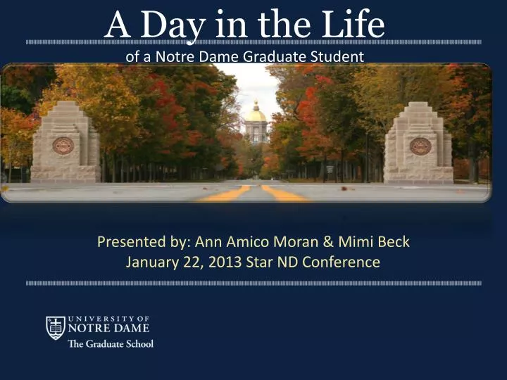 a day in the life of a notre dame graduate student