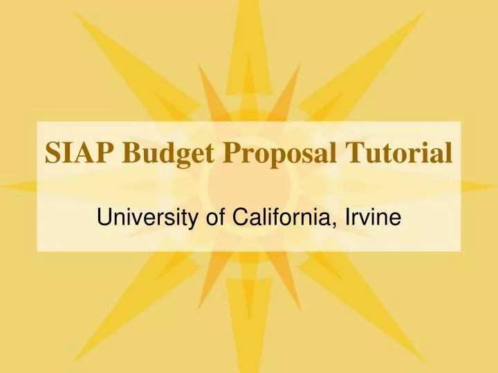 siap budget proposal tutorial
