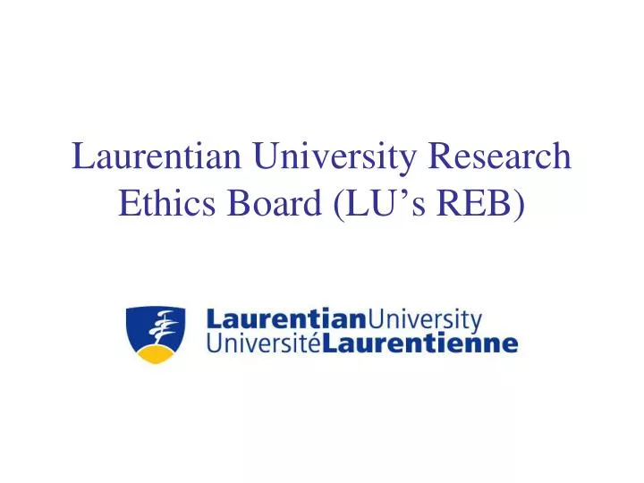 laurentian university research ethics board lu s reb