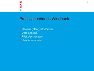Practical period in Windhoek
