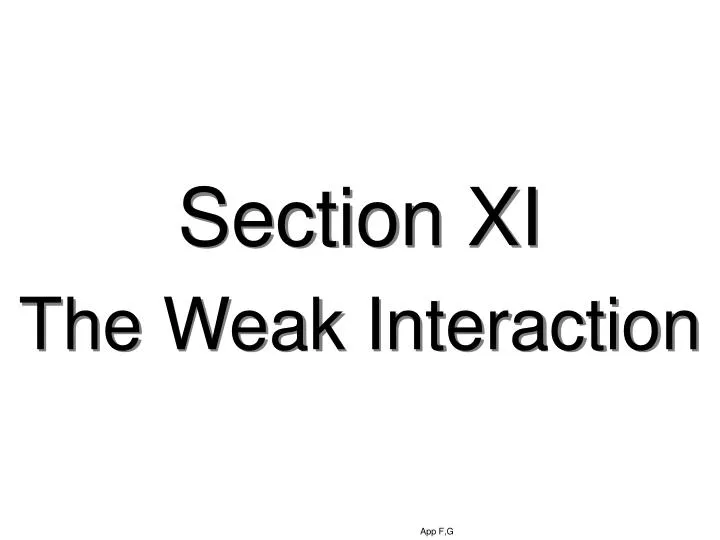 section xi