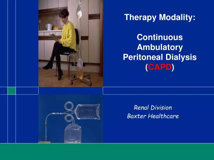 therapy modality continuous ambulatory peritoneal dialysis capd
