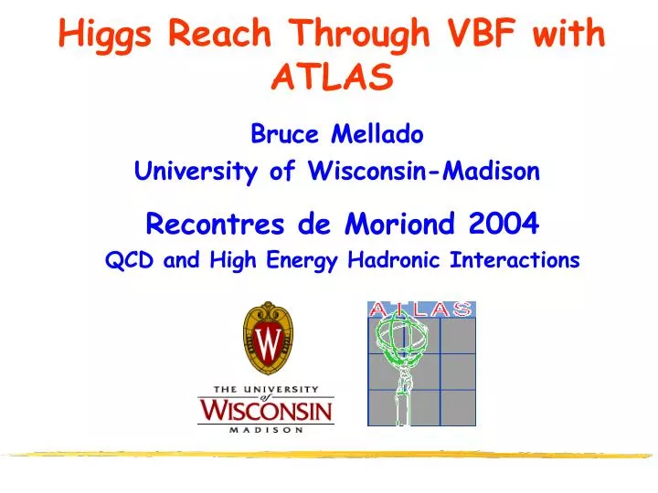 higgs reach through vbf with atlas