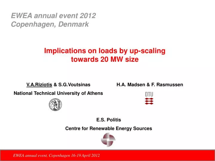 implications on loads by up scaling towards 20 mw size