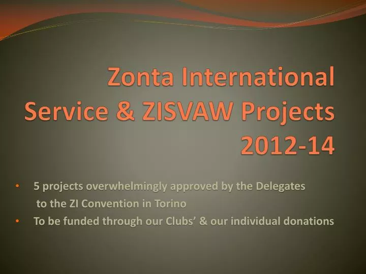 zonta international service zisvaw projects 2012 14