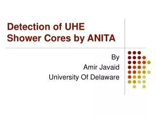Detection of UHE Shower Cores by ANITA