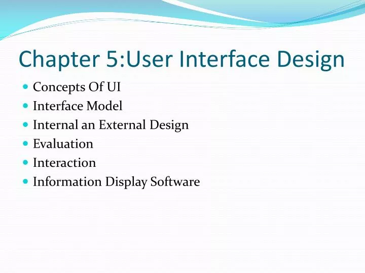 chapter 5 user interface design