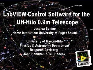 LabVIEW Control Software for the UH-Hilo 0.9m Telescope