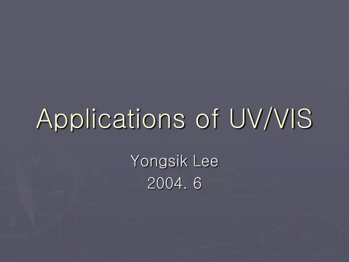 applications of uv vis