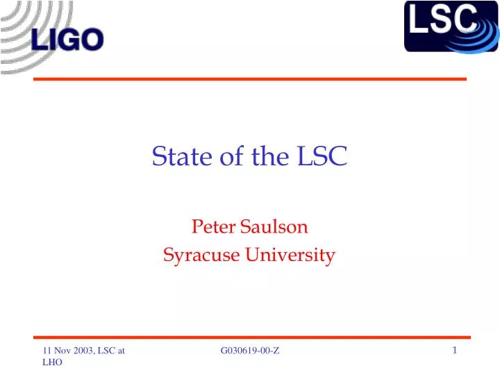 state of the lsc