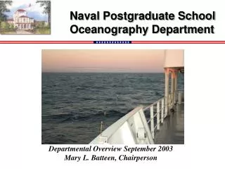 Naval Postgraduate School Oceanography Department