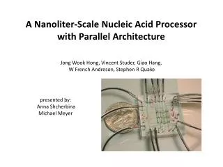 A Nanoliter-Scale Nucleic Acid Processor with Parallel Architecture