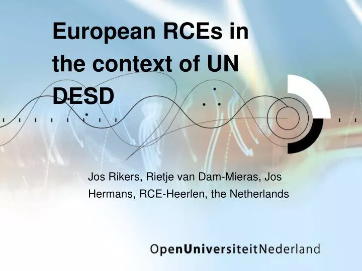 european rces in the context of un desd