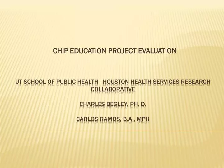 chip education project evaluation