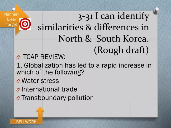 3 31 i can identify similarities differences in north south korea rough draft