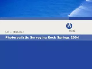 Photorealistic Surveying Rock Springs 2004