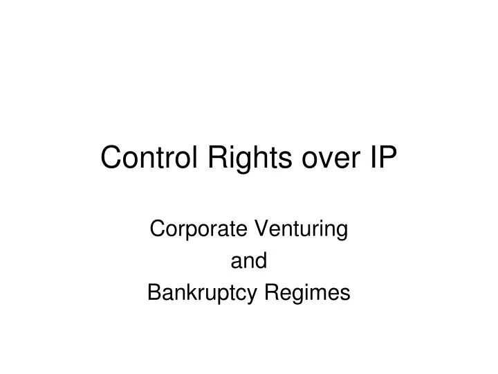 control rights over ip