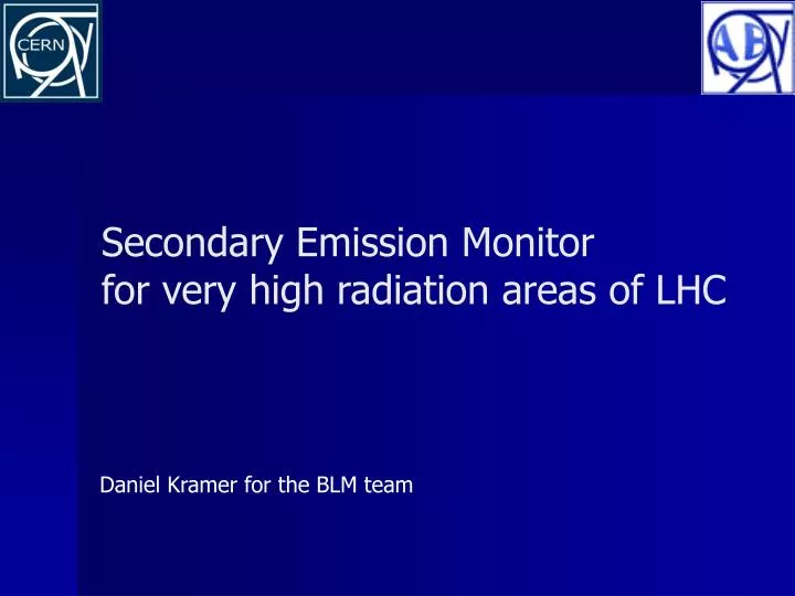secondary emission monitor for very high radiation areas of lhc