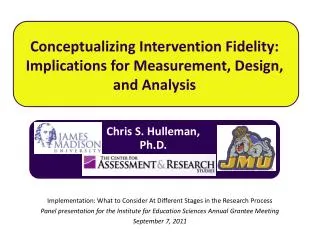 Conceptualizing Intervention Fidelity: Implications for Measurement, Design, and Analysis