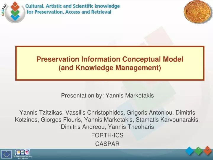 preservation information conceptual model and knowledge management