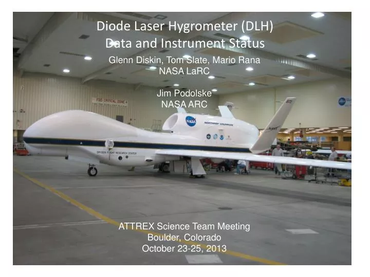 diode laser hygrometer dlh data and instrument status