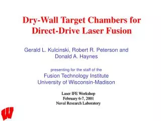 Dry-Wall Target Chambers for Direct-Drive Laser Fusion