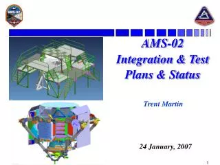 AMS-02 Integration &amp; Test Plans &amp; Status