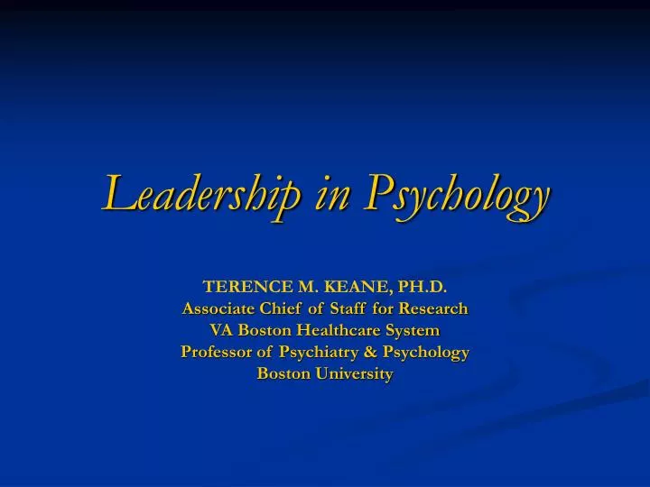 leadership in psychology