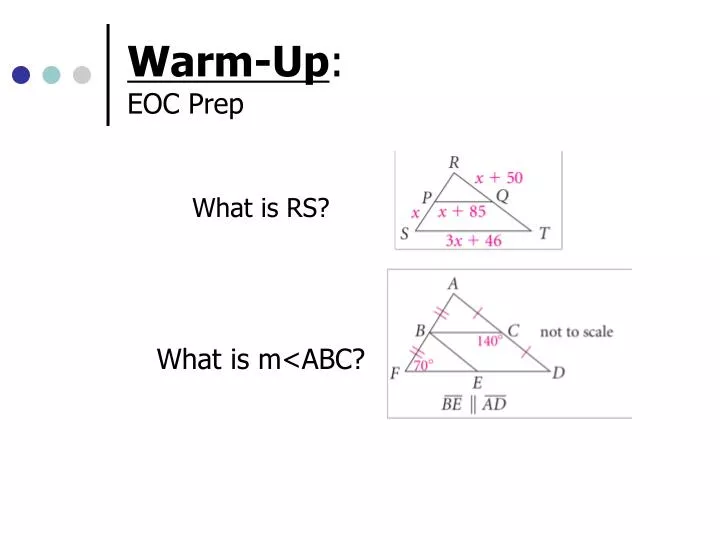 warm up eoc prep