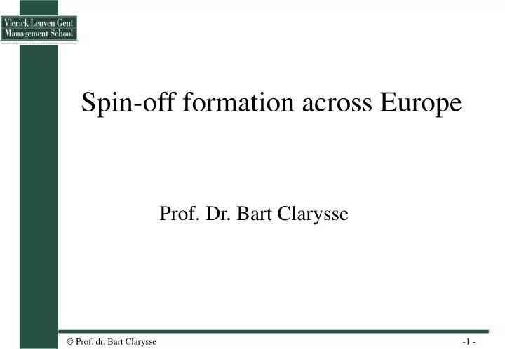 spin off formation across europe