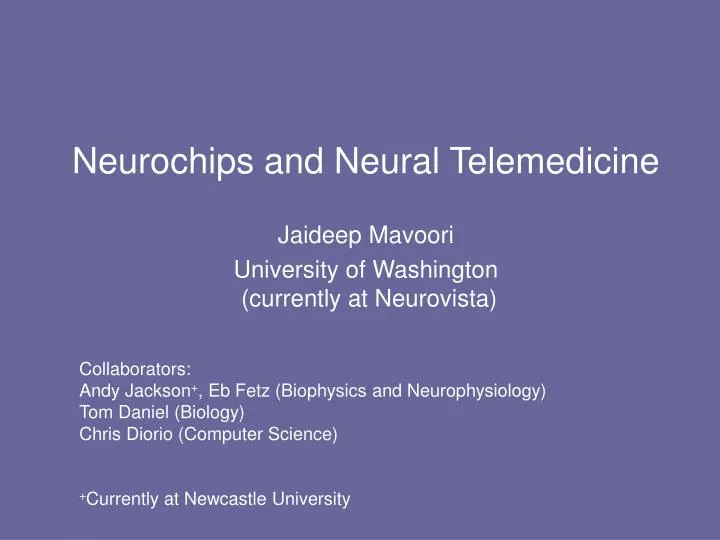 neurochips and neural telemedicine
