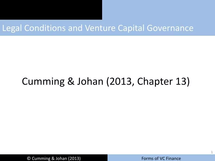 legal conditions and venture capital governance