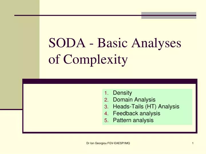 soda basic analyses of complexity