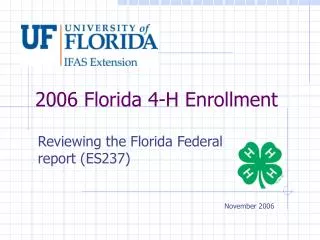 2006 Florida 4-H Enrollment