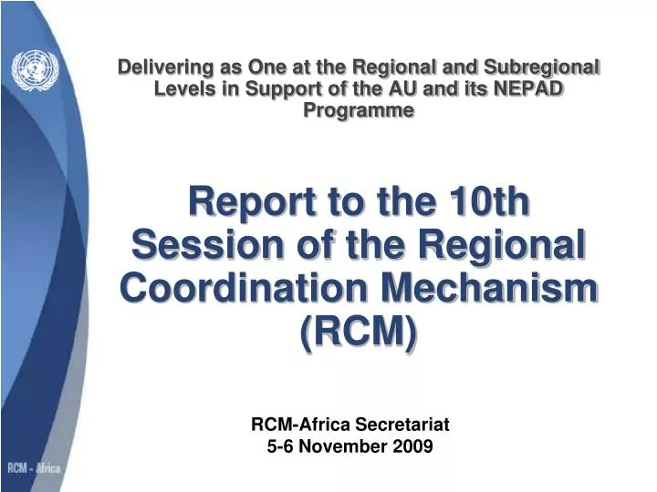 rcm africa secretariat 5 6 november 2009