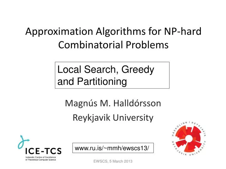 approximation algorithms for np hard combinatorial problems