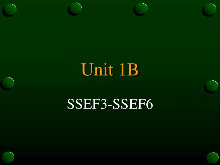 unit 1b