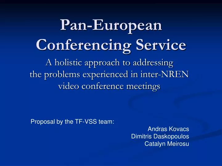 pan european conferencing service