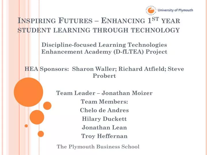 inspiring futures enhancing 1 st year student learning through technology