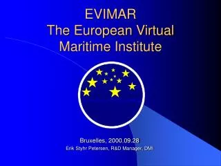 EVIMAR The European Virtual Maritime Institute